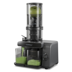 Costway Cold Press Juicer Machine Professional Slow Masticating Juicer with Reverse Button