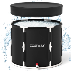 COSTWAY Foldable Ice Bath Tub With Plunge Pool for Recovery Cold Water Therapy Training