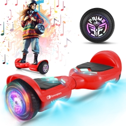 GYROCOPTERS Prime All-Terrain Hoverboard | Speed Up to 15Km/h | 300W Powerful Motor | 6.5” Led Wheels | 165 Lbs Weight Capacity | Ul2272 Certified
