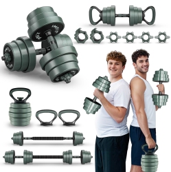 IMFIT Aio Weight Adjustable Dumbbells 1.65 to 52Lbs | Dumbbells, Barbells, Kettlebells, Push-Up Bars for Full-Body Workout | Premium Adjustable