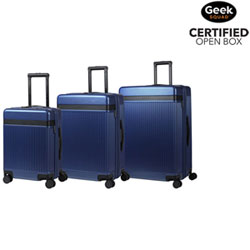 Boîte Ouverte - Ensemble De 3 Valises Rigides Extensibles À 8 Roulettes Collection Onyx De Champs - Bleu Marine
