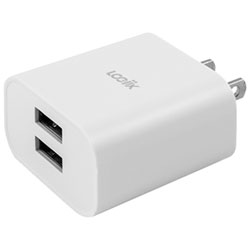 LOGiiX Power Cube Classic Duo 12W Dual USB-A Wall Charger - White