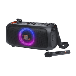 JBL - Partybox On-The-Go Essential Portable Party Speaker With Built-In Lights And Wireless Mic