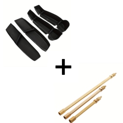 4pcs Car Door Storage Box Set & Brass Tire Valve Stem Extension