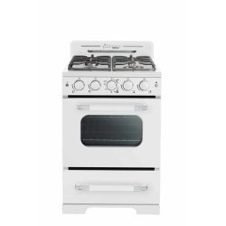 UNIQUE APPLIANCES Scratch And Dented (Excellent) - Unique Classic Retro 24" 2.9 Cu. Ft. Fan Convection Freestanding Gas Range (Ugp-24Cr W)