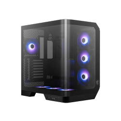 MSI Mag Pano 120R Pz - Atx Mid-Tower Gaming PC Case - 270-Degree Tempered Glass Panel - Liquid Cooling Support Up to 360MM Radiator - Pre-Installed