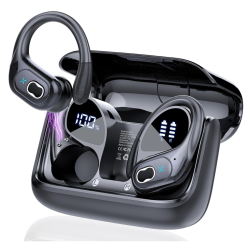 MEHIAZ Wireless Earbuds, 75H Bluetooth 5.4 Headphones Sport, Bluetooth Earbuds \w Enc Noise Canceling, Hifi Stereo Sound Wireless Headphones \w