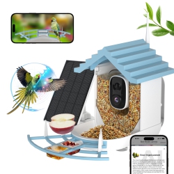 MYACUC Smart Bird Feeder With Camera, Ai Bird Species Recognition, HD Real-Time Video & Motion Detection, Wifi Camera With Solar Panel