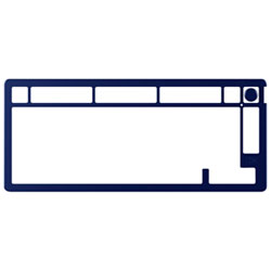 HyperX Alloy Rise 75 Top Plate & Knob - Navy