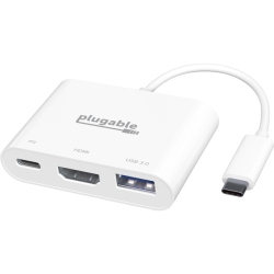 PLUGABLE USBc-Md101 USB C Mini Dock With HDMI, USB 3.0 And Pass-Through Charging (USBc-Md101)