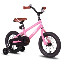 JOYSTAR Totem 12 Inch Kids Bike for 2-4 Year Old Boys, Girls’ Gift Bicycle With Training Wheels, Bmx Style, 85% Assembled In Pink