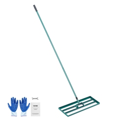 VEVOR 30"x10" Lawn Leveling Rake, Level Lawn Tool, Heavy-Duty Lawn Leveler \w 78" Steel Extended Handle, Yard Leveling Rake Suit for Garden, Golf