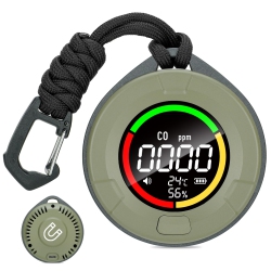 MYACUC Portable Carbon Monoxide Detectors for Travel, Mini 3-In-1 Carbon Monoxide Monitor With Suction Rechargeable Co Monitor 120Hr Standby