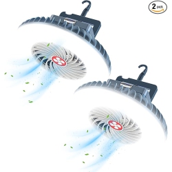 YOULIGHTS Portable Camping Fan With Led Lantern USB Rechargeable Waterproof Tent Fan With Hanging Hook Magnet Survival Kits