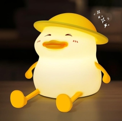 YOULIGHTS Cute Duck Night Light for Kids, Squishy Silicone Duck Light - Colorful, Dimmable, Rechargeable, Nursery Lamp for Breastfeeding, Room Décor