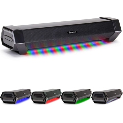 ENHANCE Enpcsm2100Bkus Attack Under-Monitor Gaming Speaker Soundbar With Multicolor Leds