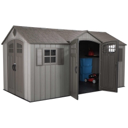LIFETIME Outdoor Storage Shed, 15' X 8' With Dual Side Entry