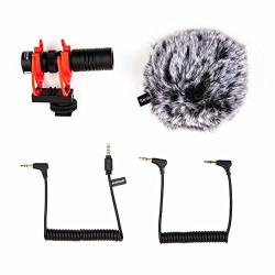 SARAMONIC Vmic Mini Ii On-Camera Shotgun Mic for Cameras, Mobile Devices & More \w Rycote Shock Mount, Internal Ws, Furry Ws, Case, Trs & Trrs