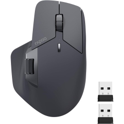 RAPOO MT760 Wireless Bluetooth Mouse - Bluetooth 5.0/2.4GHz Multi-Mode Connection Multi-Device Computer Mouse, M+ Cross Computer Technology