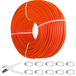 VEVOR 1000 Ft Pex Tubing Pipe 1/2 Inch Pex Tubing Oxygen Barrier Radiant Floor Pex Pipe Radiant Heat Floor Heating Plumbing Cold And Hot Water Tubing