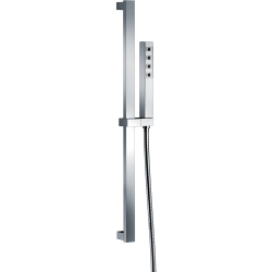 DELTA (FAUCETS) Delta Faucet Single-Spray H2Okinetic Slide Bar Hand Held Shower With Hose, Chrome Handheld Shower Head