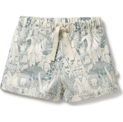 WILSONFRENCHY Wilson+Frenchy Organic Cotton Shorts - Hello Friends (12-18 Months, 10-12 Kg) In Multicolor