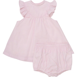 MINYMO Short-Sleeve Dress With Shorts Set - Light Rose (Newborn) In Multicolor