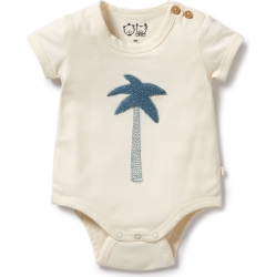 WILSONFRENCHY Wilson+Frenchy Organic Cotton Bodysuit - Palm (6-12 Months, 8-10 Kg) In Multicolor