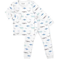 COCCOLI Cotton-Modal Long Sleeve Pyjamas - Ocean Life On Cream (3 Years, 30-34 Lbs) In Multicolor