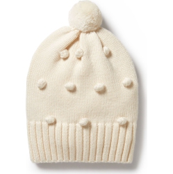 WILSONFRENCHY Wilson+Frenchy Knitted Hat - Ecru (6-12 Months) In Multicolor