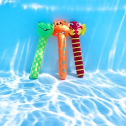 SWIMLINE Animal Neoprene Weighted Swimming Pool Diving Sticks - 7" - Multicolor - Set Of 3