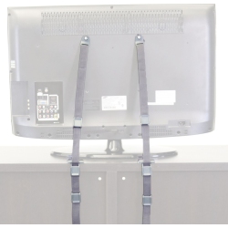 QDOS 2-In-1 Anti-Tip Tv Straps - In Grey