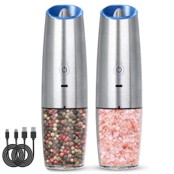 AXGEAR Electric Salt And Pepper Grinder Set Of 2 USB Rechargeable Durable Modern Style