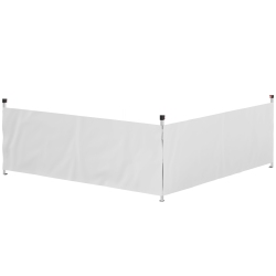 OUTSUNNY 2 PCs Canopy Half Walls for 10' X 10' Or 10' X 20' Pop Up Canopy, 2 Packs Half Sidewalls Only In White