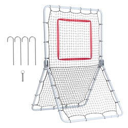 VEVOR 3.5 X 6 Ft Baseball And Softball Rebounder Net, Pitchback Baseball And Softball Pitchback Net, Fielding Trainer, Bounce Back Net For