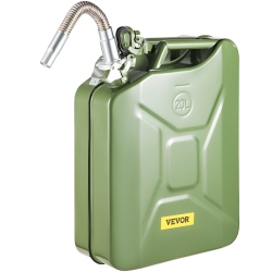 VEVOR 5.3 Gallon / 20 L Jerry Fuel Can, Portable Jerry Gas Can \w Flexible Spout System, Rustproof ＆ Heat-Resistant Steel Fuel Tank for Cars
