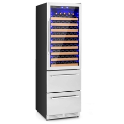 COSTWAY 24 Inch Wine And Beverage Refrigerator With Independent Temperature Control
