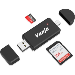 SD/Micro SD Card Reader, USB Type C Micro USB OTG Adapter and USB Portable Memory Card Reader for SDXC, SDHC, SD, MMC, RS-MMC, Micro SDXC, Micro SD, Micro SDHC Card and UHS-I Cards