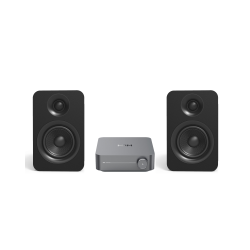 WIIM KANTO Wiim Amplifier & Kanto Yup6 5.25” Woofer, 120W Wireless Streaming Bookshelf Speaker System W/ 10 Ft Ofc 14 Gauge Speaker Wire (Black)