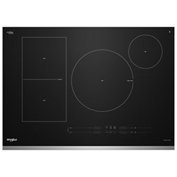 Whirlpool Intelligent 30" 4-Element Induction Cooktop (WCIT7530SS) - Black/Stainless Steel