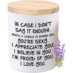 Candles Gifts for Her Funny Novelty Unique Valentines Mothers Day Anniversary Birthday Christmas Gifts for Girlfriend Wife Stocking Stuffers Lavender Scented Soy Candle