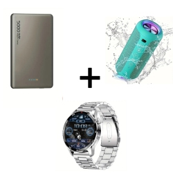 Smart Watch with AMOLED Display, Waterproof Speaker, & 5000mAh Magnetic Power Bank with Fast Charging