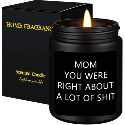 Homsolver Birthday Gifts for Mom from Daughter Son, Christmas Mothers Day Birthday Thanksgiving Candle for Stepmother Adoptive Mother, Scented Candles for Home