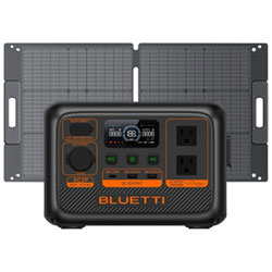 BLUETTI Portable 230Wh Power Station with 100W Solar Panel (AC2P-SP100L)