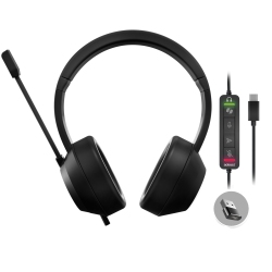 ADESSO Xtream P7 USB-C Headset With Copilot Shortcut, Noise Cancellation Microphone