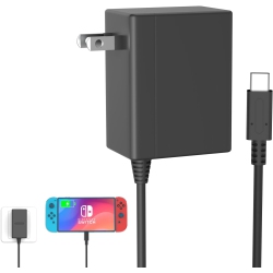CHARGE Nintendo Switch R, Fast 15V/2.6A Ac Adapter – Compatible With Switch Oled & Lite, Tv Mode Support, 5Ft USB-C Cable, 2.5H Rapid Charging