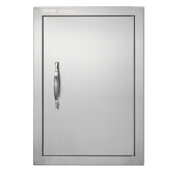 VEVOR 14W X 20H Inch Bbq Access Door, Single Outdoor Kitchen Door, Stainless Steel Flush Mount Door, Wall Vertical Door \w Handle, for Bbq Island