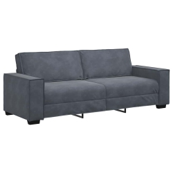 VIDAXL 3-Seater Sofa Dark 180 Cm Velvet In Grey