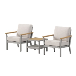 S Ongmic Home Encillo Collection - 3 Piece Patio Furniture Et, 2 Lounge Chair And 1 Coffee Table