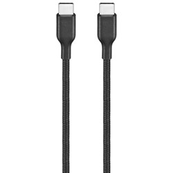 Best Buy Essentials Braided 1.2m (3.9 ft.) USB-C Cable (BE-MCA4CCB-C) - Black - Only at Best Buy